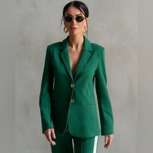 CARE TUCKER Morrison Interlock Blazer Ivy Green Size Small GUC